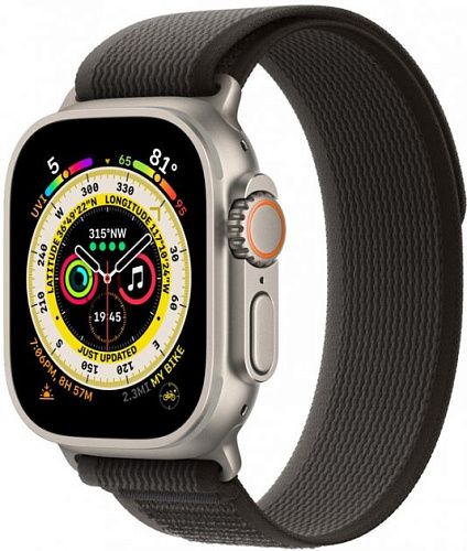 Apple Watch Ultra Titanium Case with Black/Gray Trail Loop M/L (MQF53/MQFX3) MQF53/MQFX3 фото