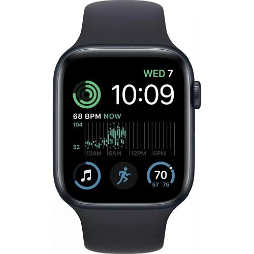 Apple Watch SE 2 44mm Midnight Aluminum Case with Midnight Sport Band S/M (MNTF3) MNTF3 фото