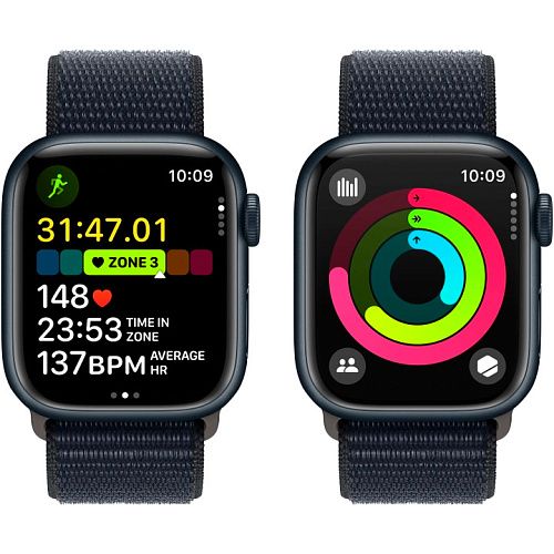 Apple Watch Series 9 41mm Midnight Aluminum Case with Midnight Sport Loop (MR8Y3) MR8Y3 фото