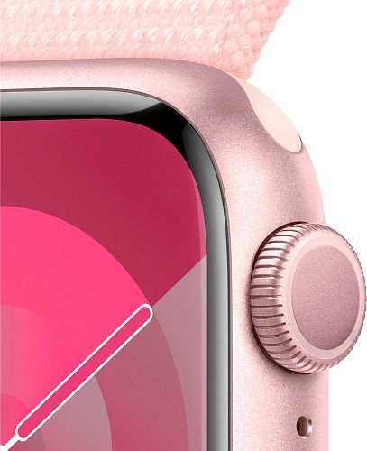 Apple Watch Series 9 41mm Pink Aluminum Case with Light Pink Sport Loop (MR953) MR953 фото