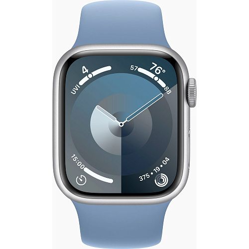 Apple Watch Series 9 41mm Silver Aluminum Case with Blue Sport Band S/M (MR903) MR903 фото