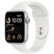 Apple Watch SE 2 44mm Silver Aluminum Case with White Sport Band S/M (MNTH3) MNTH3 фото 1