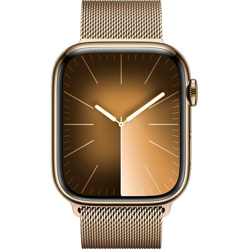 Apple Watch Series 9 45mm GPS + LTE Gold Stainless Steel with Gold Milanese Loop (MRMU3) MRMU3 фото