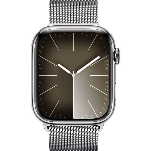 Apple Watch Series 9 45mm GPS + LTE Silver Stainless Steel with Silver Milanese Loop (MRMQ3) MRMQ3 фото