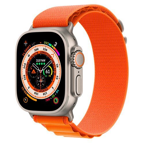 Apple Watch Ultra Titanium Case with Orange Alpine Loop Large (MQEV3/MQFM3) MQEV3/MQFM3 фото