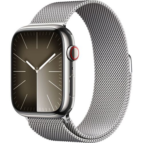 Apple Watch Series 9 45mm GPS + LTE Silver Stainless Steel with Silver Milanese Loop (MRMQ3) MRMQ3 фото