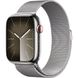 Apple Watch Series 9 45mm GPS + LTE Silver Stainless Steel with Silver Milanese Loop (MRMQ3) MRMQ3 фото 1