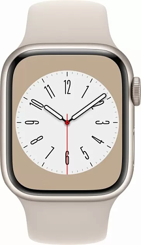 Apple Watch Series 8 45mm Starlight Aluminum Case with Starlight Sport Band (MNP23UL/A) MNP23UL/A фото