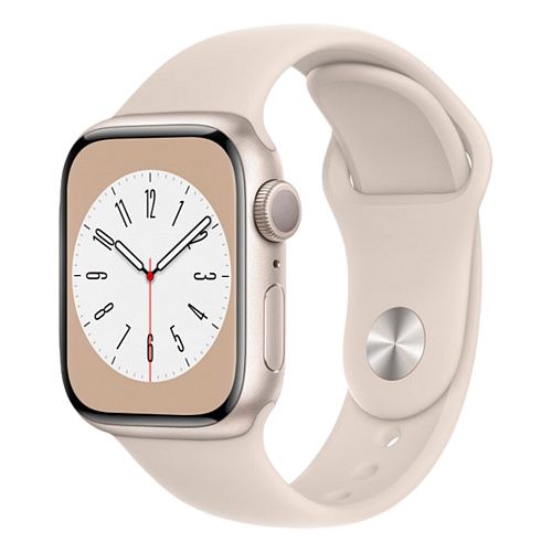 Apple Watch Series 8 45mm Starlight Aluminum Case with Starlight Sport Band (MNP23UL/A) MNP23UL/A фото