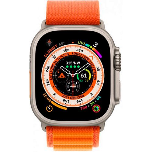 Apple Watch Ultra Titanium Case with Orange Alpine Loop Medium (MQEU3/MQFL3) MQEU3/MQFL3 фото