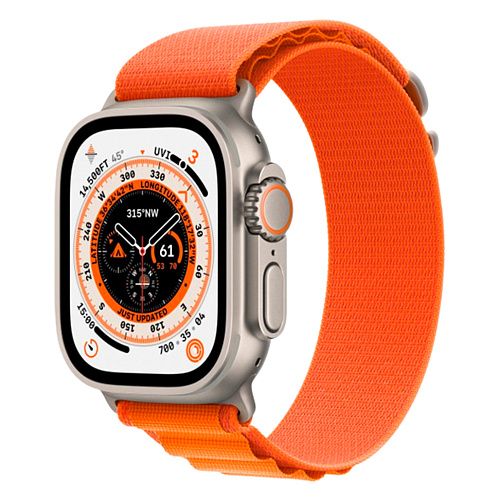 Apple Watch Ultra Titanium Case with Orange Alpine Loop Medium (MQEU3/MQFL3) MQEU3/MQFL3 фото