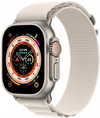 Apple Watch Ultra Titanium Case with Starlight Alpine Loop Medium (MQF03/MQFR3) MQF03/MQFR3 фото