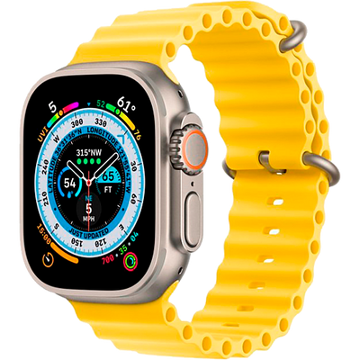 Apple Watch Ultra Titanium Case with Yellow Ocean Band (MNH93/MNHG3) MNH93/MNHG3 фото