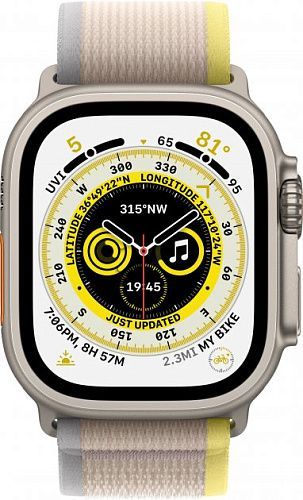 Apple Watch Ultra Titanium Case with Yellow/Beige Trail Loop M/L (MQF23/MQFU3) MQF23/MQFU3 фото