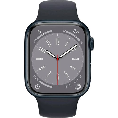 Apple Watch Series 8 41mm Midnight Aluminum Case with Midnight Sport Band S/M (MNU73) MNU73 фото