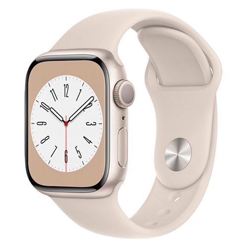 Apple Watch Series 8 41mm Starlight Aluminum Case with Starlight Sport Band (MNP63UL/A) MNP63UL/A фото