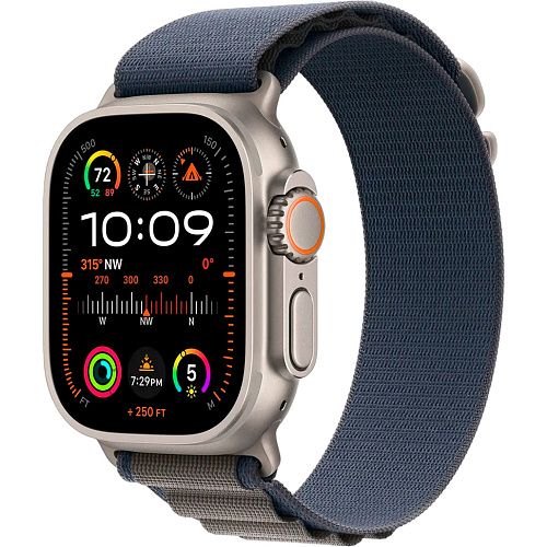 Apple Watch Ultra 2 Titanium Case with Blue Alpine Loop Large (MREQ3) MREQ3 фото