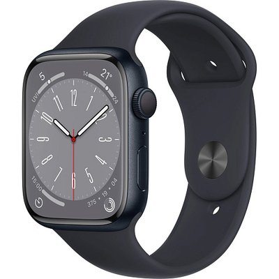 Apple Watch Series 8 45mm Midnight Aluminum Case with Midnight Sport Band S/M (MNUJ3) MNUJ3 фото