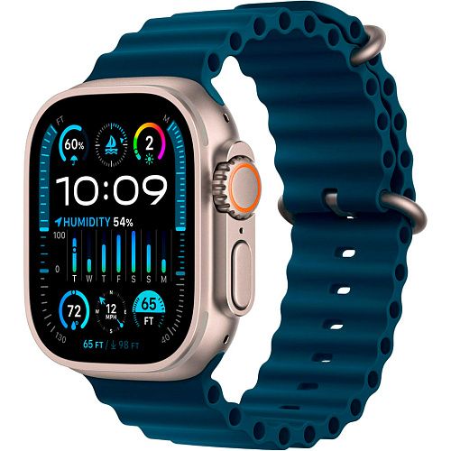 Apple Watch Ultra 2 Titanium Case with Blue Ocean Band (MREG3) MREG3 фото