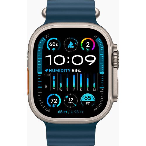 Apple Watch Ultra 2 Titanium Case with Blue Ocean Band (MREG3) MREG3 фото