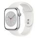 Apple Watch Series 8 45mm Silver Aluminum Case with White Sport Band M/L (MP6N3UL/A) MP6N3UL/A фото 1