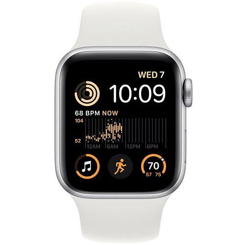 Apple Watch SE 2 40mm Silver Aluminum Case with White Sport Band S/M (MNT93) MNT93 фото