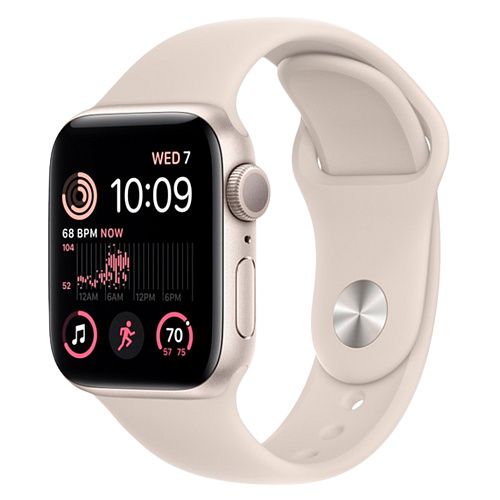 Apple Watch SE 2 40mm Starlight Aluminum Case with Starlight Sport Band (MNJP3) MNJP3 фото