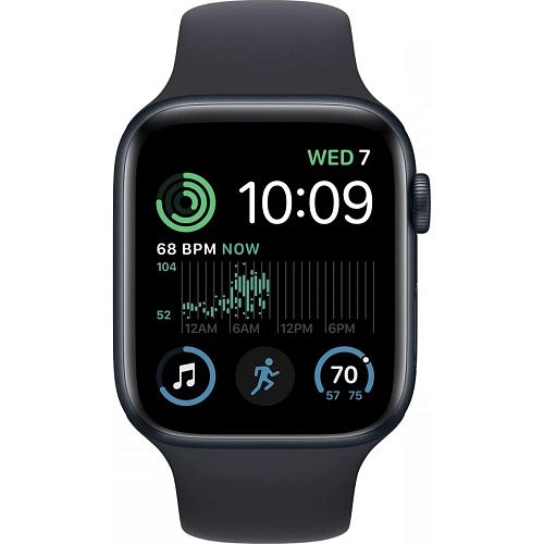 Apple Watch SE 2 44mm Midnight Aluminum Case with Midnight Sport Band M/L (MNTG3) MNTG3 фото